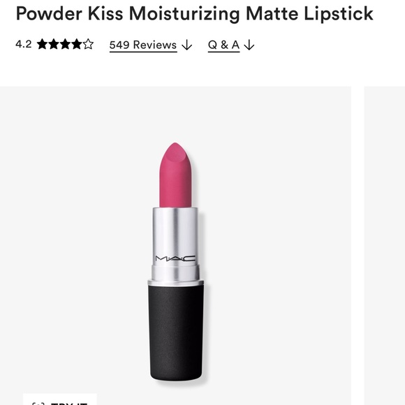 MAC Cosmetics Other - New ! MAC Cosmetics Powder Kiss Moisturizing Matte Lipstick - velvet punch